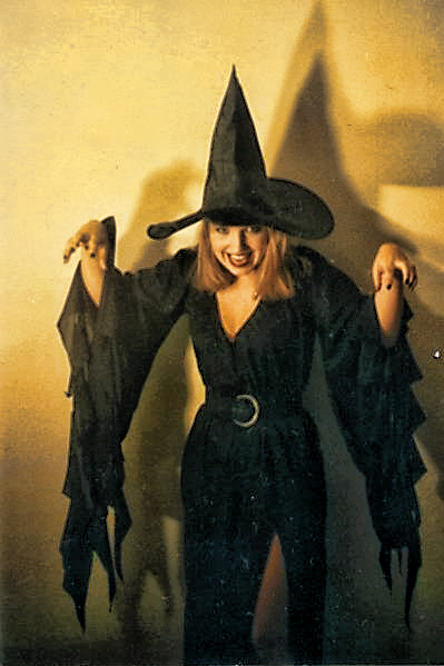 Deby dressed as a witch